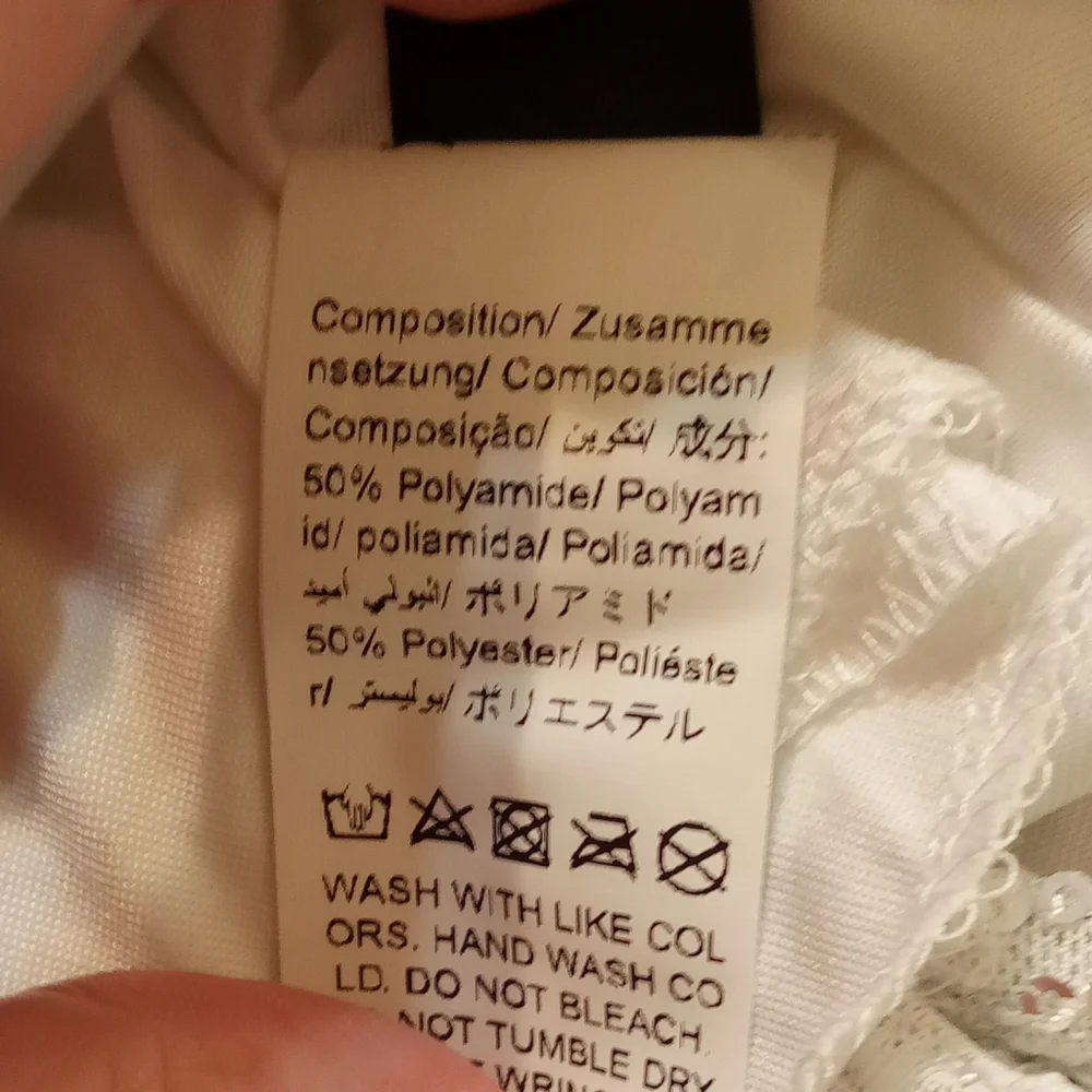 Shein Curve Silver Sequin Overlap Collar Peplum Hem Cami Top Sz XL - Picture 3 of 9